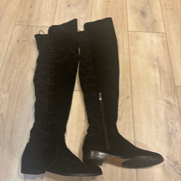 Vince Camuto Coatia Black Suede Over-the-Knee Boots - Picture 11 of 17